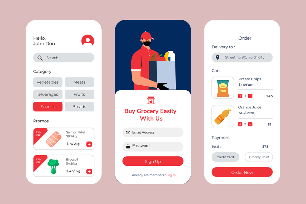 develop a grocery delivery app