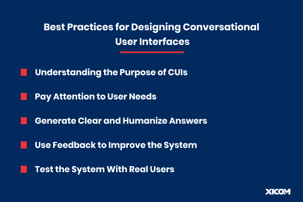 Best practices for designing conversational UIs with key guidelines.